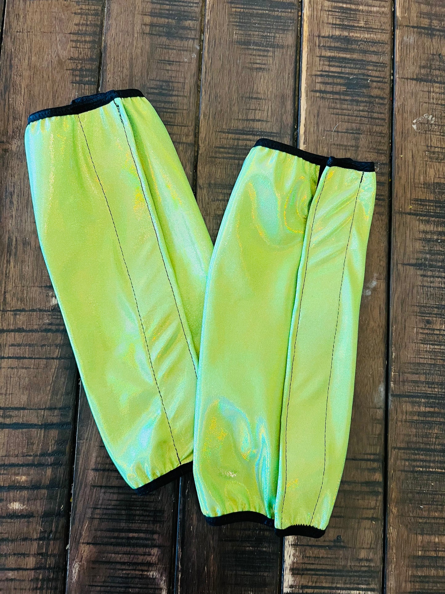 Neon Lime Sparkly Velcro Sportboot Covers (Covers Only, sets of TWO)