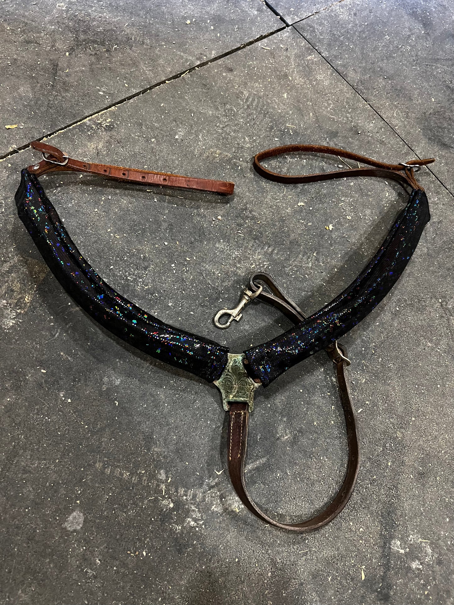 Black Kaleidoscope Breast Collar Cover (Covers ONLY)