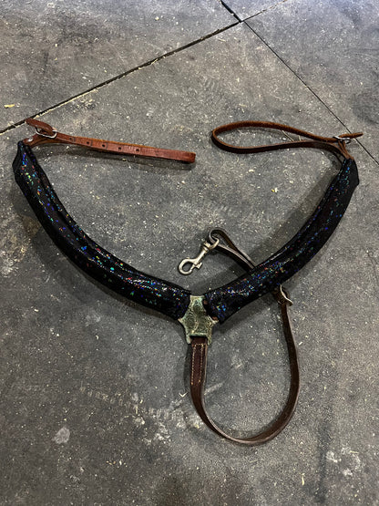 Black Kaleidoscope Breast Collar Cover (Covers ONLY)