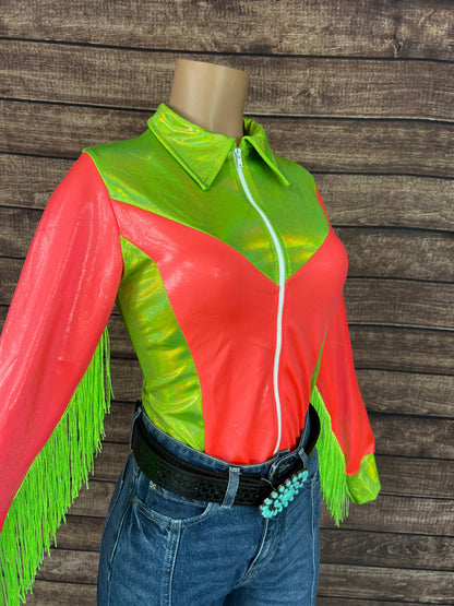 Blazing Coral Rodeo Shirt