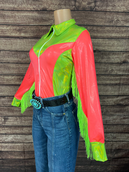 Blazing Coral Rodeo Shirt