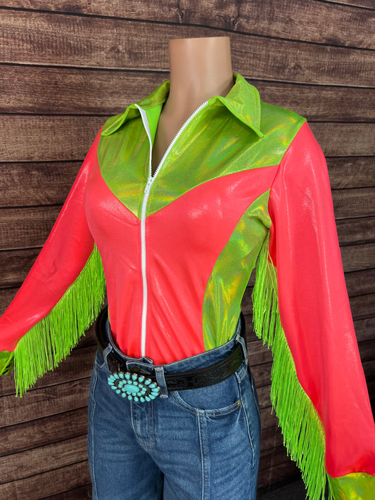 Blazing Coral Rodeo Shirt