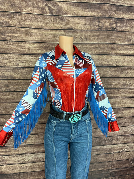 Americana Zipper Front Rodeo Shirt