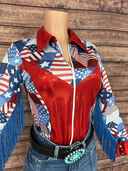 Americana Zipper Front Rodeo Shirt