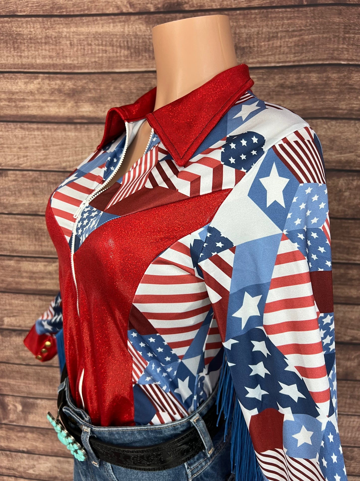 Americana Zipper Front Rodeo Shirt