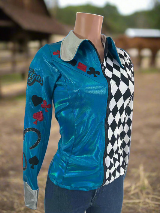 Las Vegas Lucky Horseshoes Rodeo Shirt Rodeo Shirt Riverside Rodeo Shirts 