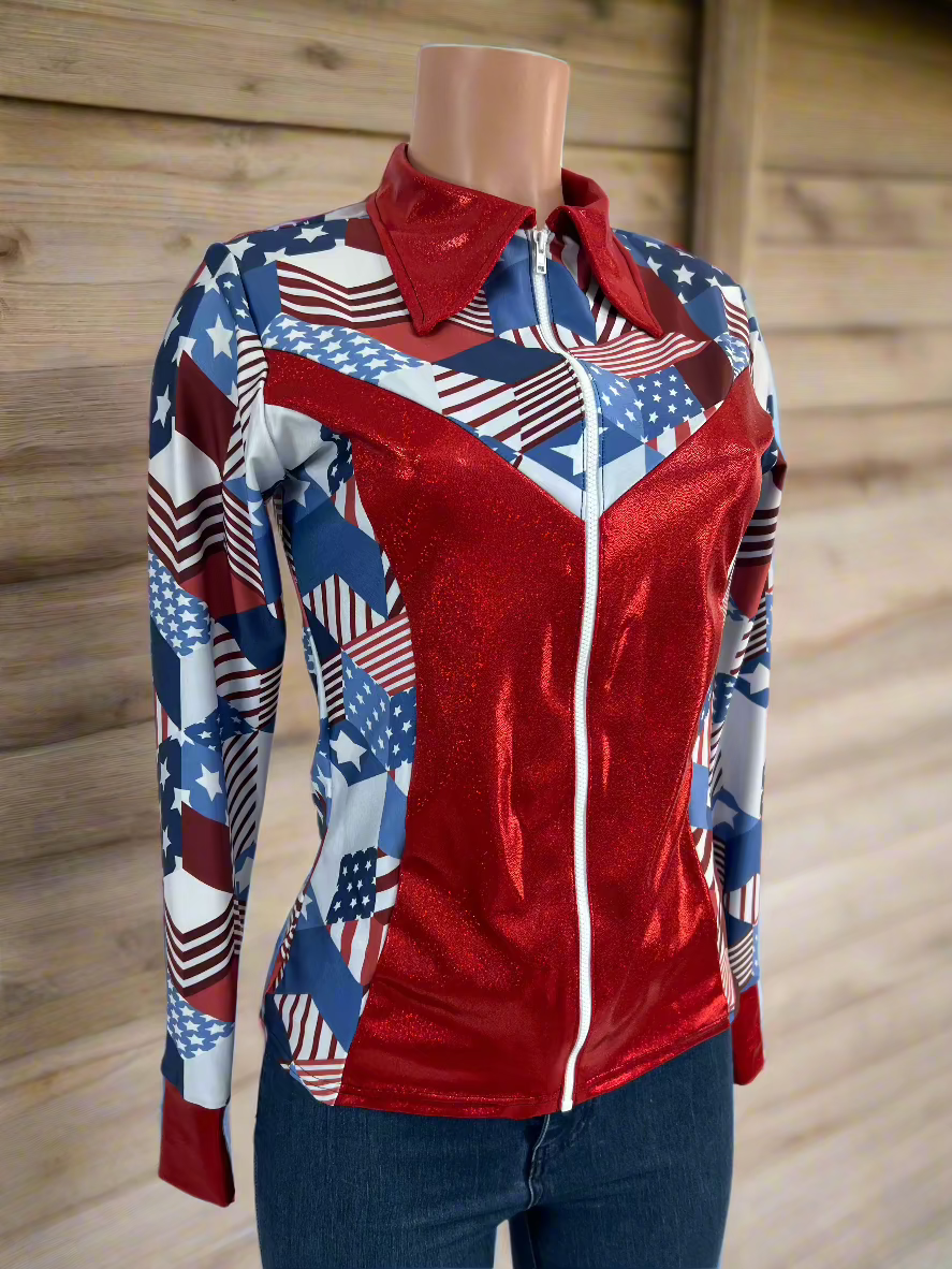 Americana Rodeo Shirt (No Fringe) Rodeo Shirt Riverside Rodeo Shirts 