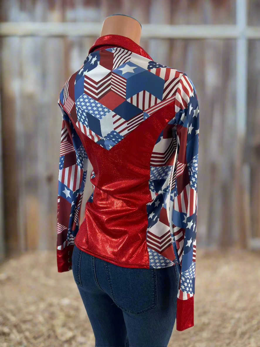 Americana Rodeo Shirt (No Fringe) Rodeo Shirt Riverside Rodeo Shirts 