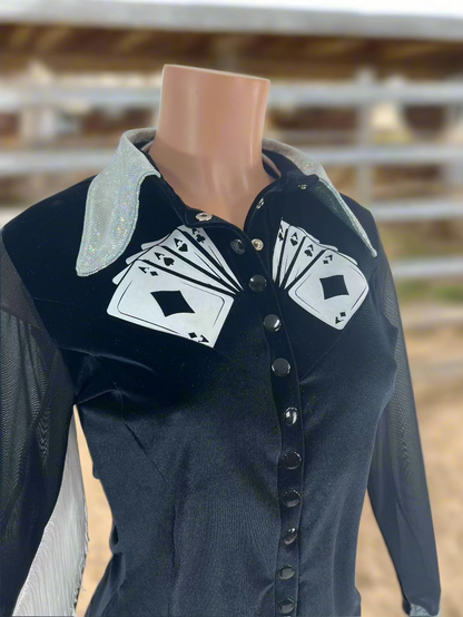 Wild Aces Velvet Snap Front Rodeo Shirt Rodeo Shirt Riverside Rodeo Shirts 