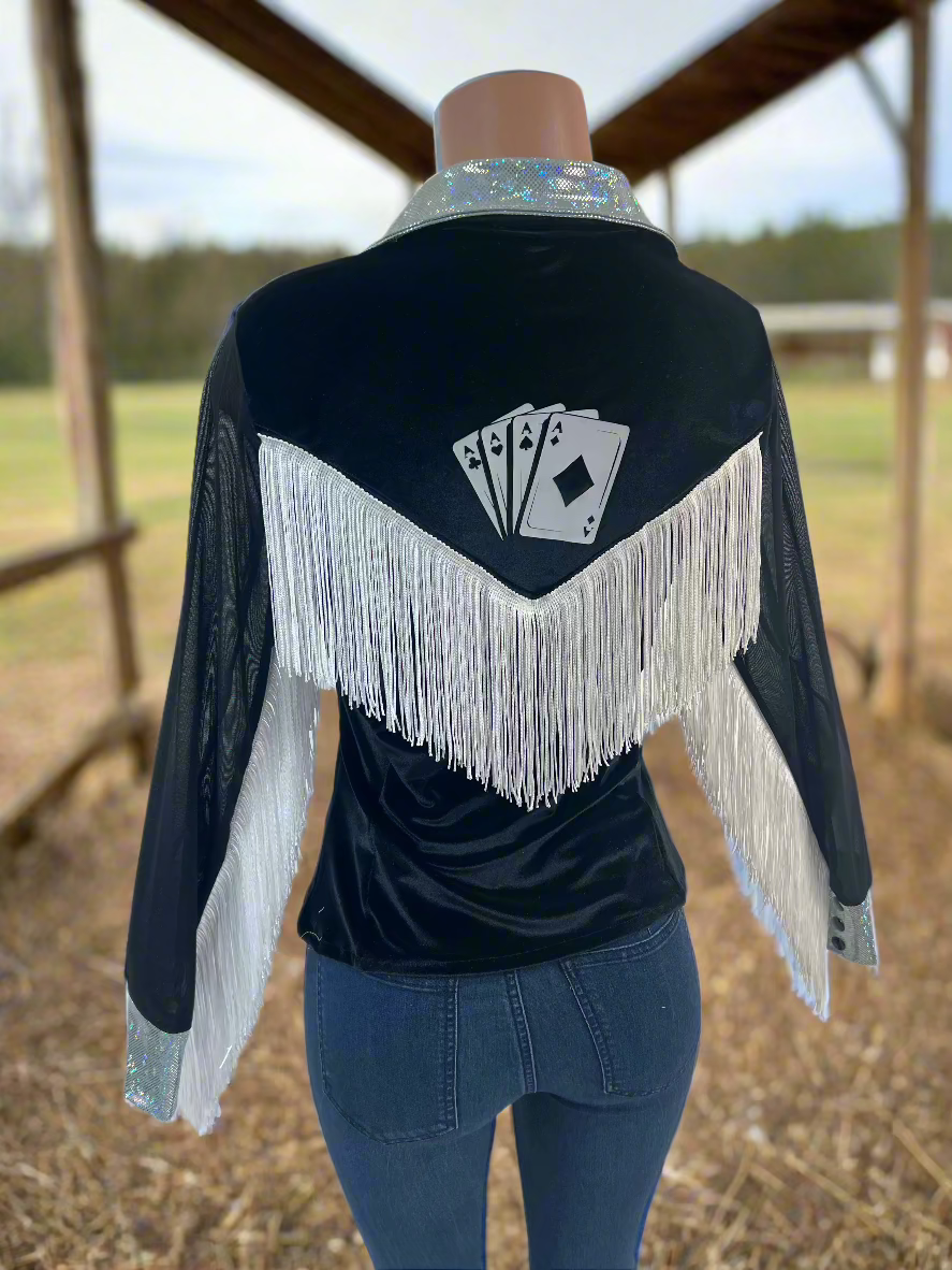 Wild Aces Velvet Snap Front Rodeo Shirt Rodeo Shirt Riverside Rodeo Shirts 