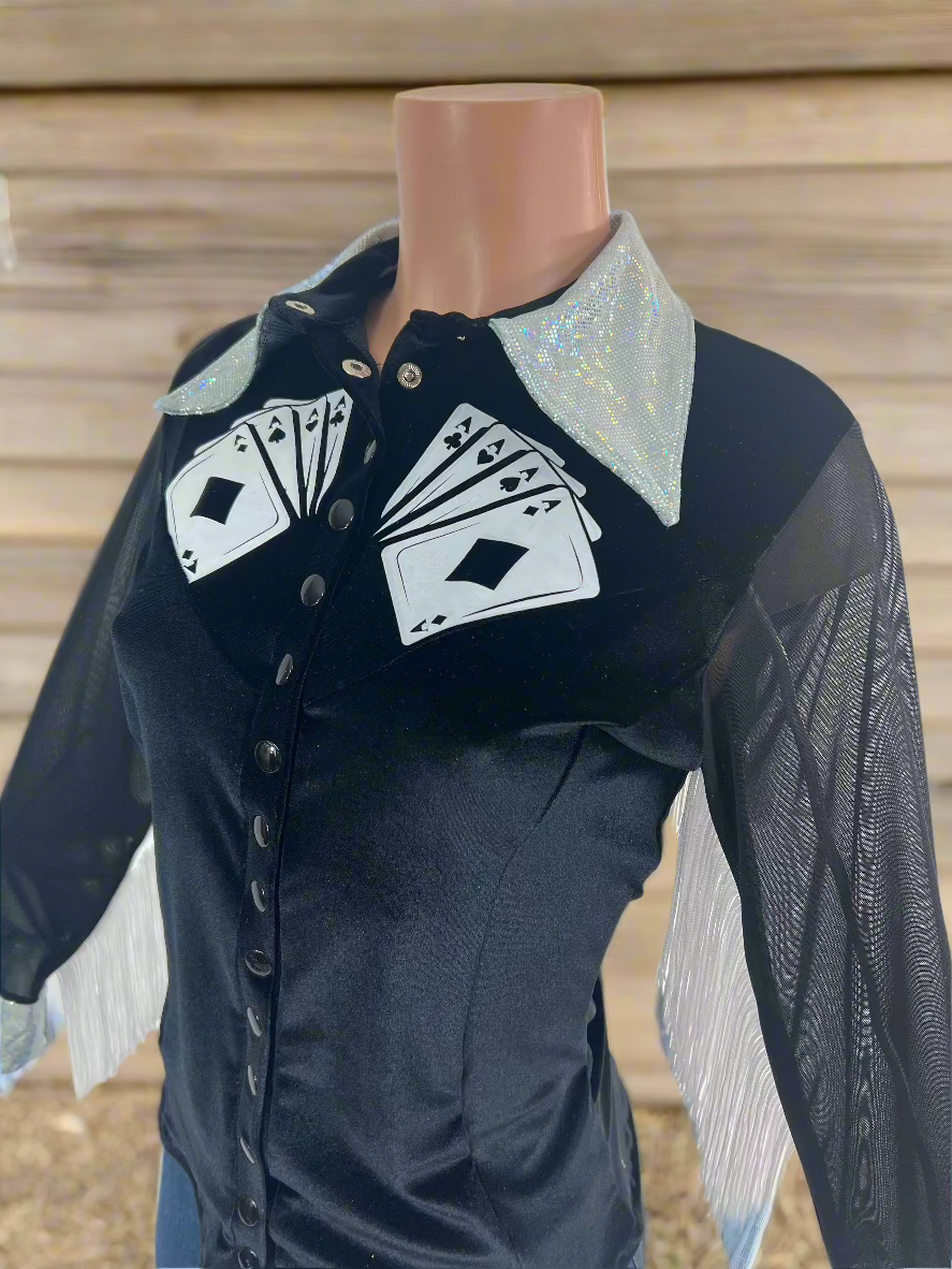 Wild Aces Velvet Snap Front Rodeo Shirt Rodeo Shirt Riverside Rodeo Shirts 