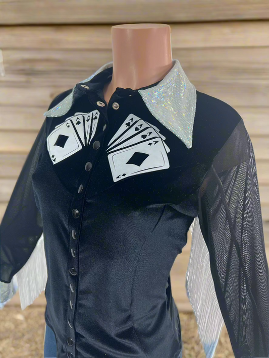 Wild Aces Velvet Snap Front Rodeo Shirt Rodeo Shirt Riverside Rodeo Shirts 