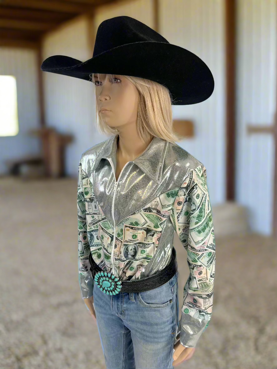 Big Bucks Zipper Front Rodeo Shirt Rodeo Shirt Riverside Rodeo Shirts 