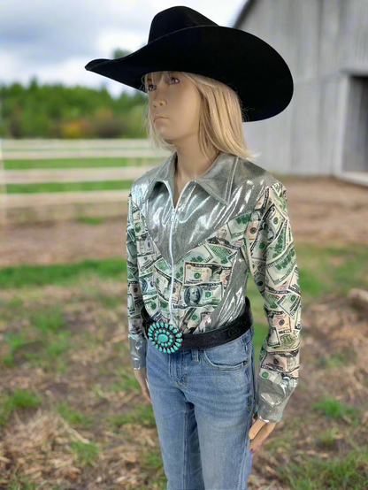Big Bucks Zipper Front Rodeo Shirt Rodeo Shirt Riverside Rodeo Shirts 