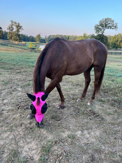 Neon Pink Sparkly Jewel Fly Mask