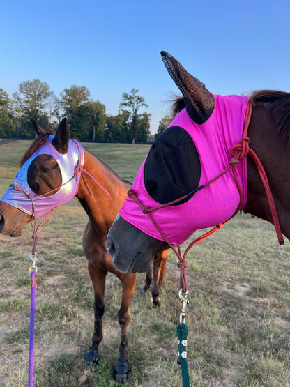 Neon Pink Sparkly Jewel Fly Mask