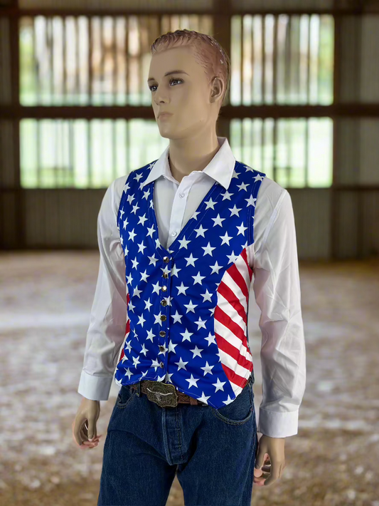 Mens All American Snap Front Western Vest (Vest Only) Rodeo Shirt Riverside Rodeo Shirts 