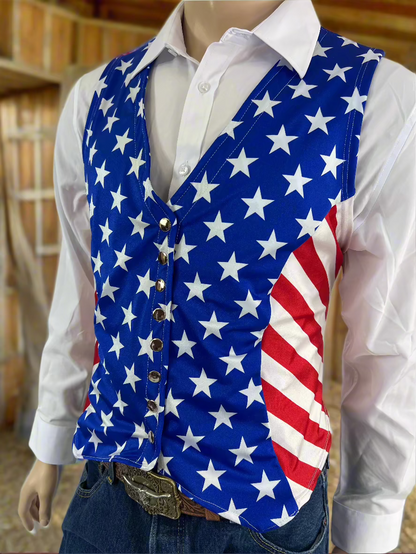 Mens All American Snap Front Western Vest (Vest Only) Rodeo Shirt Riverside Rodeo Shirts 