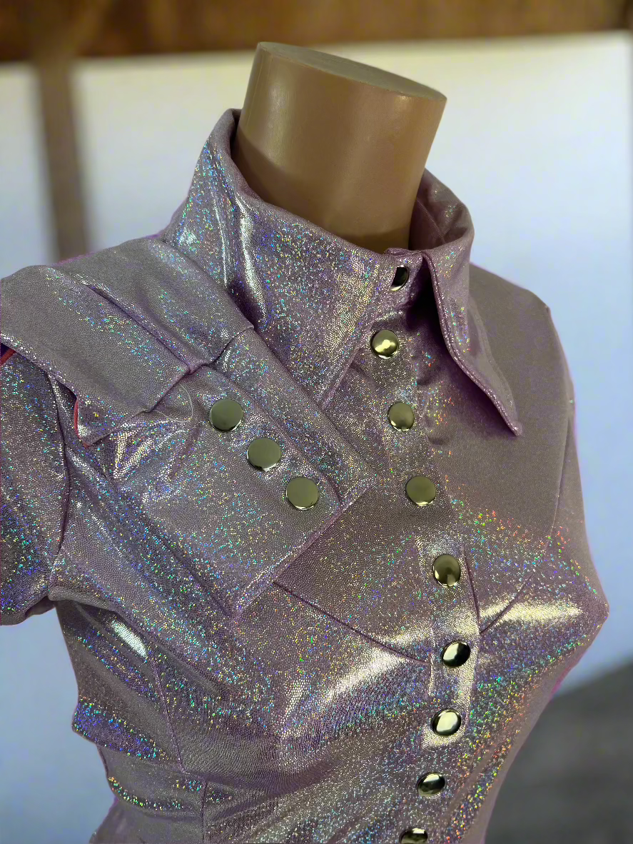 Retro Rainbow Lilac Snap Front Rodeo Shirt Rodeo Shirt Riverside Rodeo Shirts 