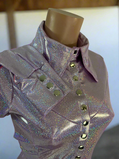 Retro Rainbow Lilac Snap Front Rodeo Shirt Rodeo Shirt Riverside Rodeo Shirts 