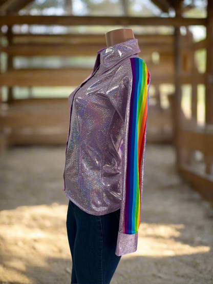 Retro Rainbow Lilac Snap Front Rodeo Shirt Rodeo Shirt Riverside Rodeo Shirts 