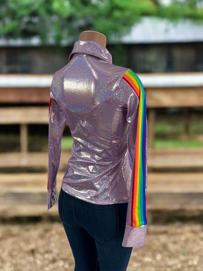 Retro Rainbow Lilac Snap Front Rodeo Shirt Rodeo Shirt Riverside Rodeo Shirts 