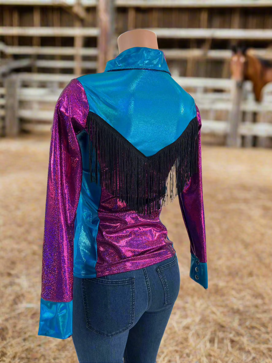 Sedona Snap Front Rodeo Shirt with Yoke Fringe - Riverside Rodeo Shirts