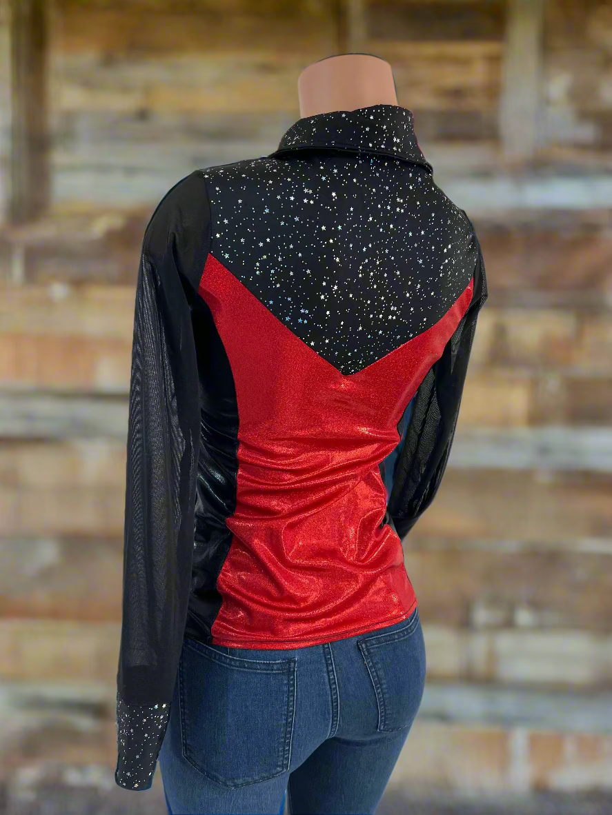 Scarlet Noir Snap Front Rodeo Shirt Rodeo Shirt Riverside Rodeo Shirts 