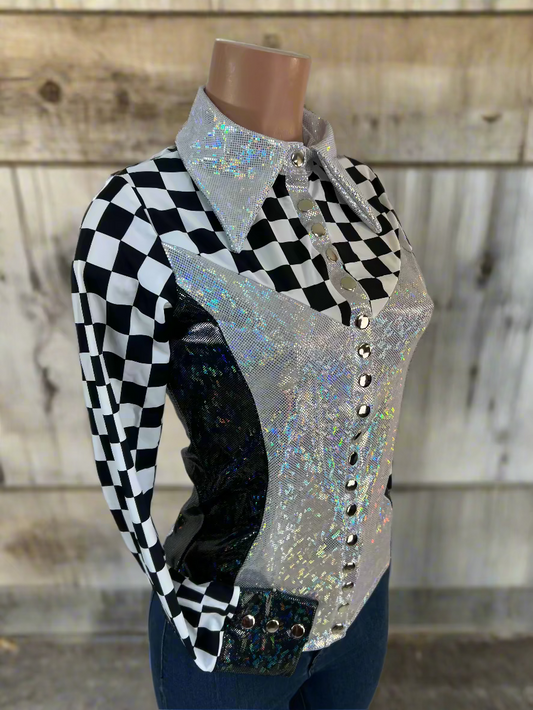 Checks on the Run Snap Front Rodeo Shirt Rodeo Shirt Riverside Rodeo Shirts 