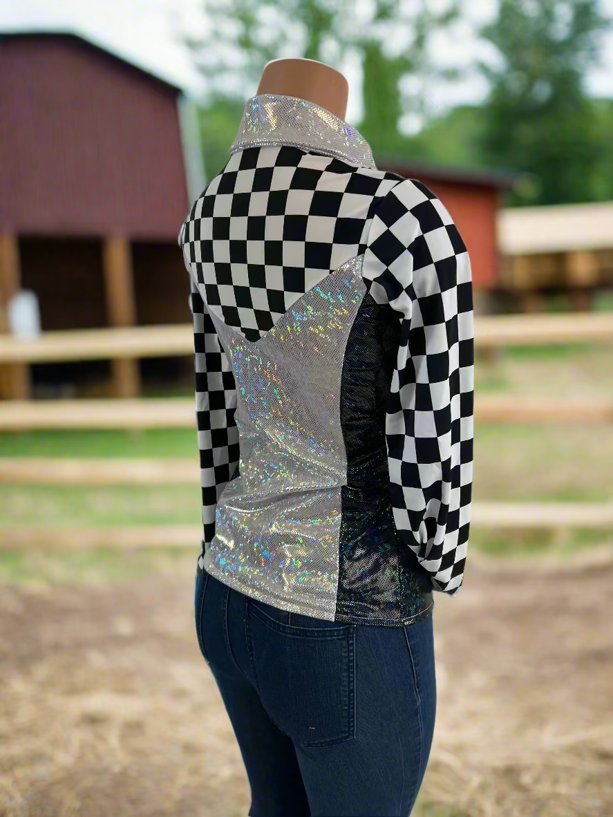 Checks on the Run Snap Front Rodeo Shirt Rodeo Shirt Riverside Rodeo Shirts 