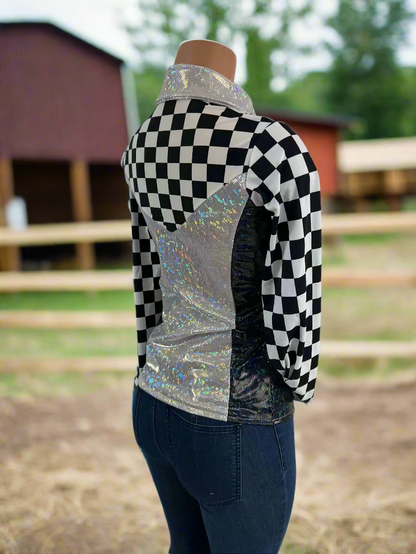 Checks on the Run Snap Front Rodeo Shirt Rodeo Shirt Riverside Rodeo Shirts 