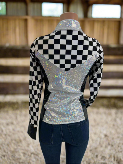 Checks on the Run Snap Front Rodeo Shirt Rodeo Shirt Riverside Rodeo Shirts 