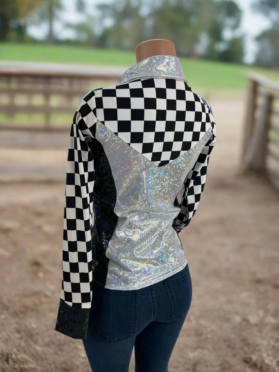 Checks on the Run Snap Front Rodeo Shirt Rodeo Shirt Riverside Rodeo Shirts 