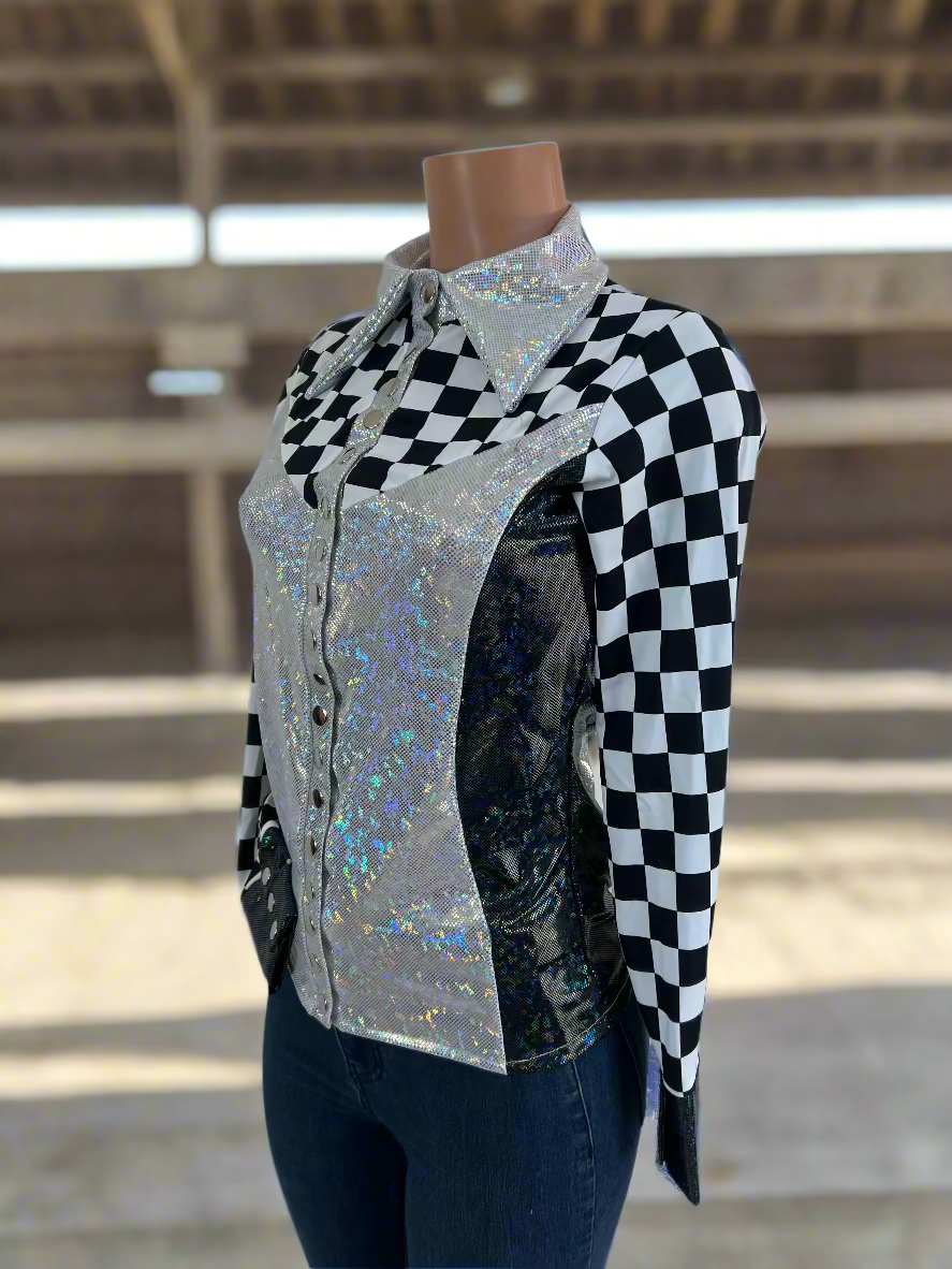 Checks on the Run Snap Front Rodeo Shirt Rodeo Shirt Riverside Rodeo Shirts 