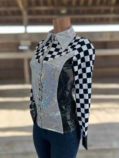 Checks on the Run Snap Front Rodeo Shirt Rodeo Shirt Riverside Rodeo Shirts 