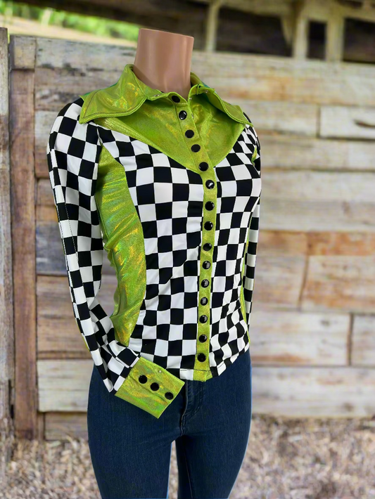 Checks in the Limelight Snap Front Rodeo Shirt Rodeo Shirt Riverside Rodeo Shirts 
