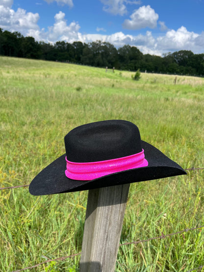 Neon Pink Holographic Hat Band Hat band Riverside Rodeo Shirts 