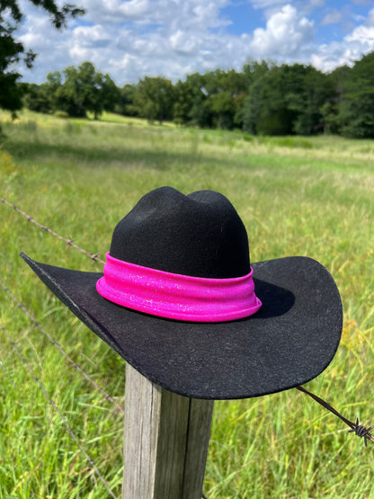 Neon Pink Holographic Hat Band Hat band Riverside Rodeo Shirts 