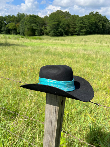 Seafoam Holographic Hat Band Fly Bonnet Riverside Rodeo Shirts 