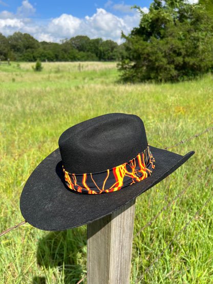 Orange Lightning Hat Band Hat band Riverside Rodeo Shirts 