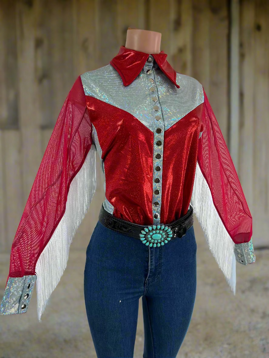 Snap Front Rodeo Shirt with Mesh Sleeves Rodeo Shirt Riverside Rodeo Shirts 