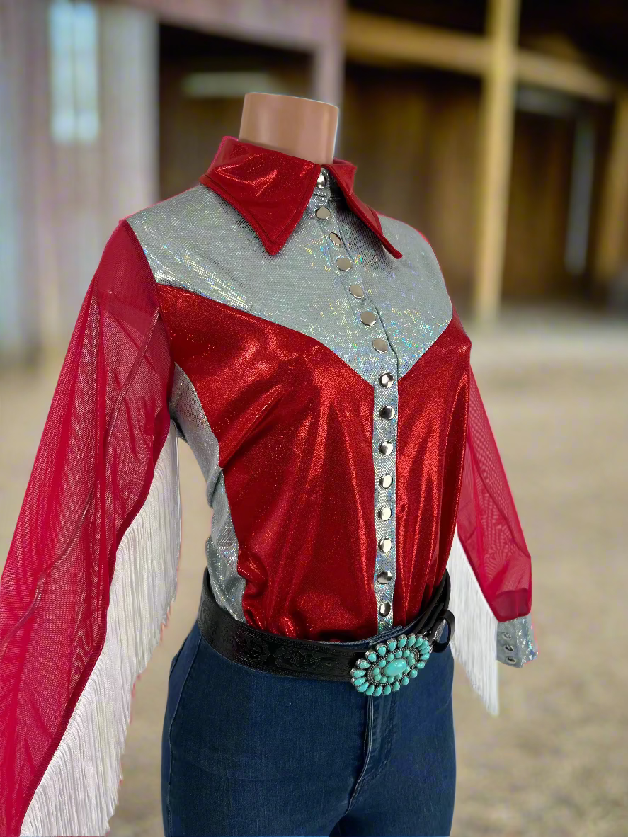 Snap Front Rodeo Shirt with Mesh Sleeves Rodeo Shirt Riverside Rodeo Shirts 