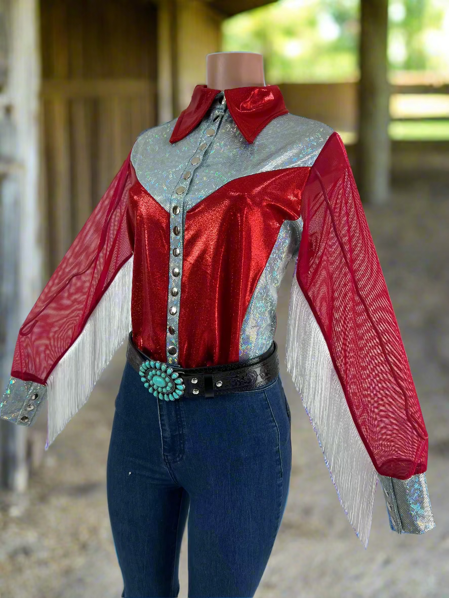 Snap Front Rodeo Shirt with Mesh Sleeves Rodeo Shirt Riverside Rodeo Shirts 