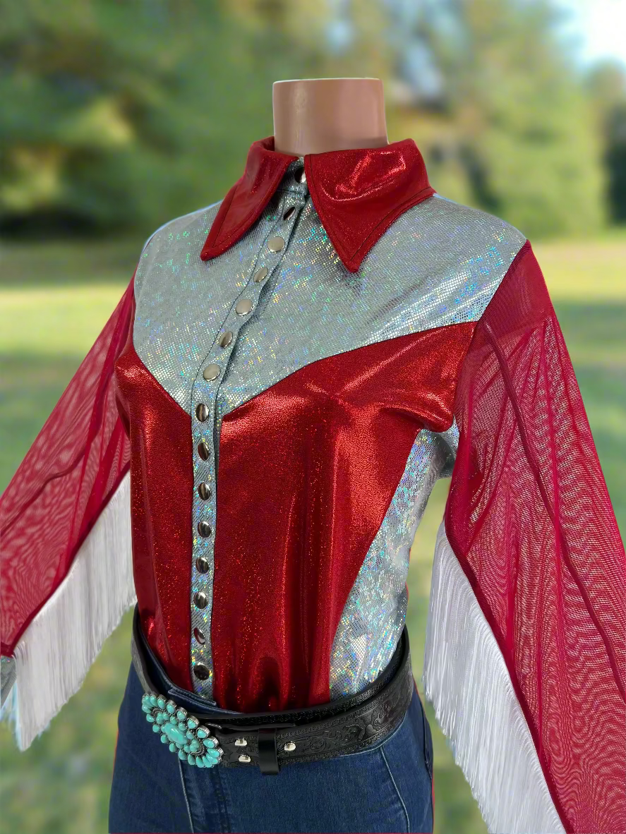 Snap Front Rodeo Shirt with Mesh Sleeves Rodeo Shirt Riverside Rodeo Shirts 