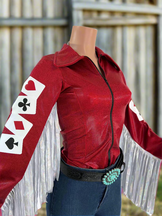 High Stakes Rodeo Shirt with Thunderbird Fringe Rodeo Shirt Riverside Rodeo Shirts 