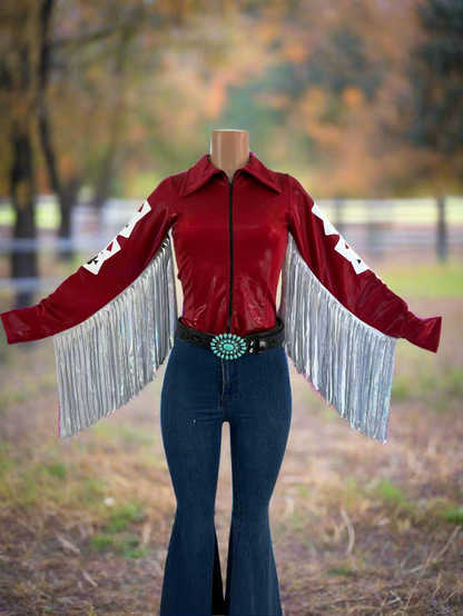 High Stakes Rodeo Shirt with Thunderbird Fringe Rodeo Shirt Riverside Rodeo Shirts 