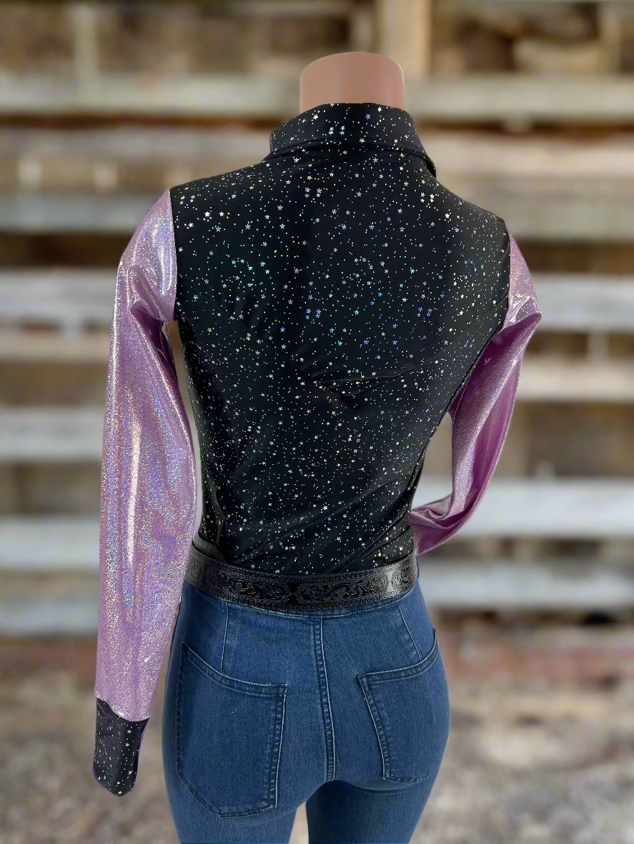 Lilac Lights Snap Front Rodeo Shirt Rodeo Shirt Riverside Rodeo Shirts 