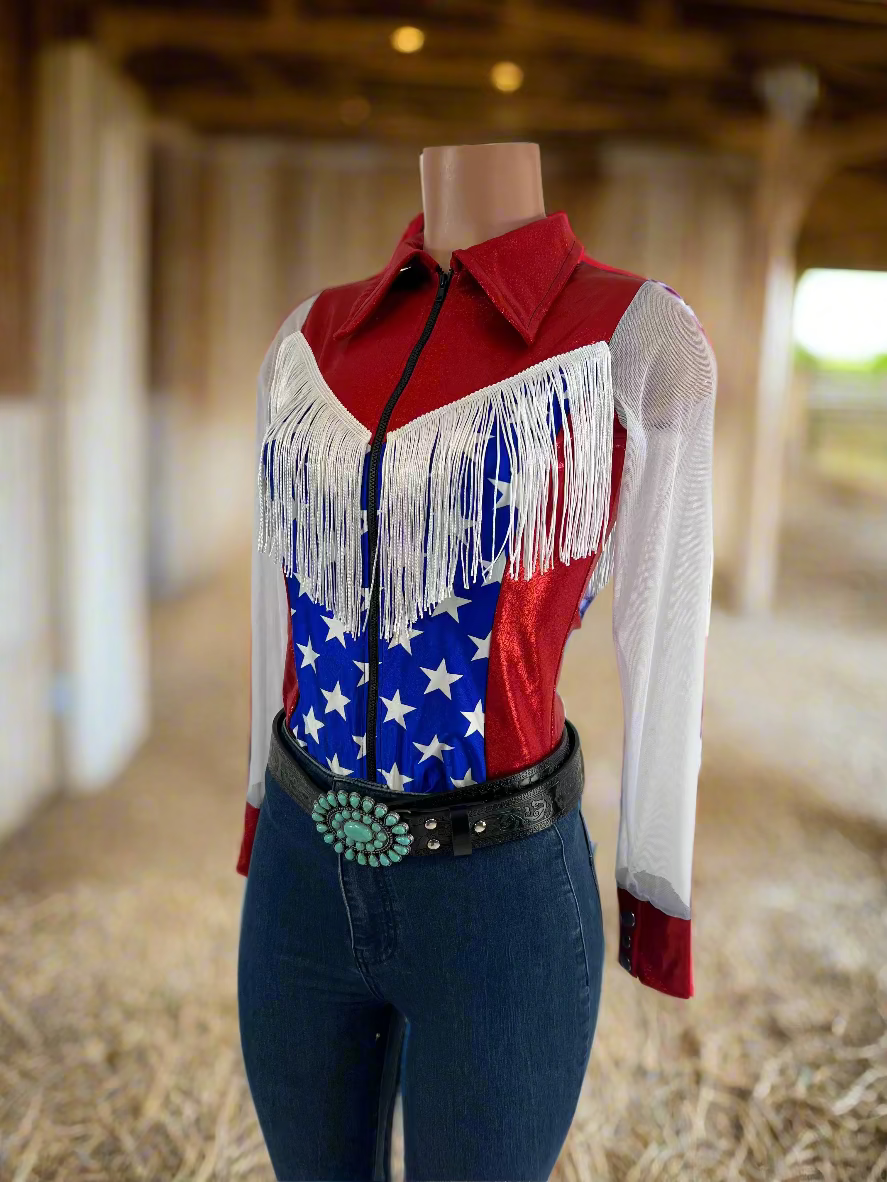 Boot Scootin Zipper Front Rodeo Shirt with Mesh Sleeves Rodeo Shirt Riverside Rodeo Shirts 
