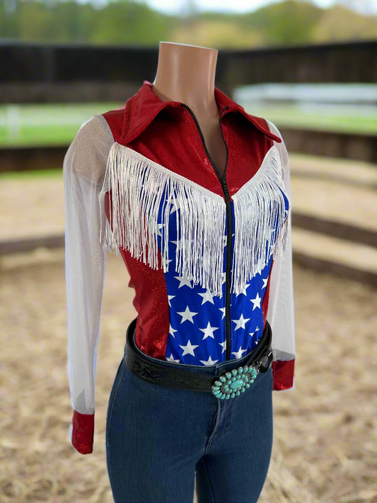 Boot Scootin Zipper Front Rodeo Shirt with Mesh Sleeves Rodeo Shirt Riverside Rodeo Shirts 