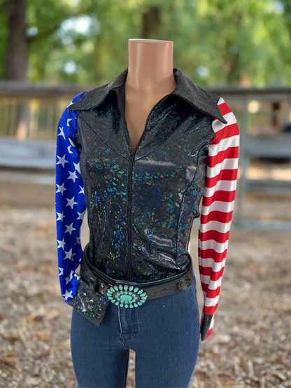 American Outlaw Zipper Front Rodeo Shirt Rodeo Shirt Riverside Rodeo Shirts 
